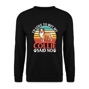 Cadeaux Collie - Sweat-shirt Unisexe - noir - Devant - Alina (178cm) & Michal (187cm)