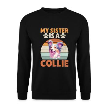 Cadeaux Collie - Sweat-shirt Unisexe - noir - Devant - Alina (178cm) & Michal (187cm)