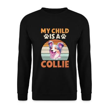 Cadeaux Collie - Sweat-shirt Unisexe - noir - Devant - Alina (178cm) & Michal (187cm)