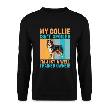 Cadeaux Collie - Sweat-shirt Unisexe - noir - Devant - Alina (178cm) & Michal (187cm)