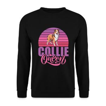 Cadeaux Collie - Sweat-shirt Unisexe - noir - Devant - Alina (178cm) & Michal (187cm)
