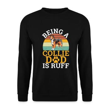 Cadeaux Collie - Sweat-shirt Unisexe - noir - Devant - Alina (178cm) & Michal (187cm)