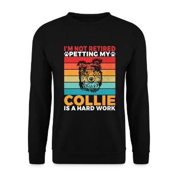 Cadeaux Collie - Sweat-shirt Unisexe - noir - Devant - Alina (178cm) & Michal (187cm)