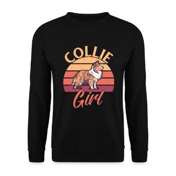 Collie Gifts - Unisex Pullover - Schwarz - Vorne - Alina (178cm) & Michal (187cm)