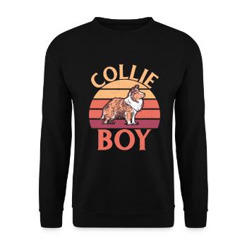 Cadeaux Collie - Sweat-shirt Unisexe - noir - Devant - Alina (178cm) & Michal (187cm)