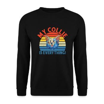 Cadeaux Collie - Sweat-shirt Unisexe - noir - Devant - Alina (178cm) & Michal (187cm)