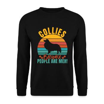Collie Gifts - Unisex Pullover - Schwarz - Vorne - Alina (178cm) & Michal (187cm)
