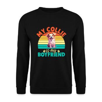 Cadeaux Collie - Sweat-shirt Unisexe - noir - Devant - Alina (178cm) & Michal (187cm)