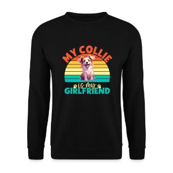 Cadeaux Collie - Sweat-shirt Unisexe - noir - Devant - Alina (178cm) & Michal (187cm)