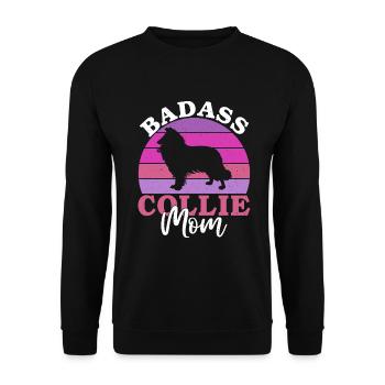 Cadeaux Collie - Sweat-shirt Unisexe - noir - Devant - Alina (178cm) & Michal (187cm)