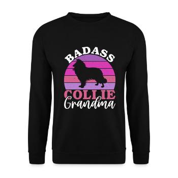 Cadeaux Collie - Sweat-shirt Unisexe - noir - Devant - Alina (178cm) & Michal (187cm)