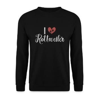 Rottweiler Gifts - Unisex Pullover - Schwarz - Vorne - Alina (178cm) & Michal (187cm)
