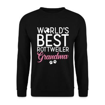 Rottweiler Gifts - Unisex Pullover - Schwarz - Vorne - Alina (178cm) & Michal (187cm)