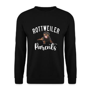 Rottweiler Gifts - Unisex Pullover - Schwarz - Vorne - Alina (178cm) & Michal (187cm)