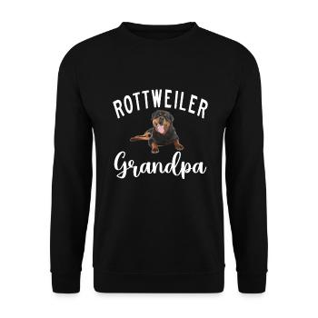 Rottweiler Gifts - Unisex Pullover - Schwarz - Vorne - Alina (178cm) & Michal (187cm)