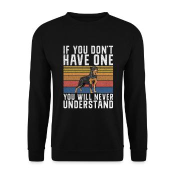 Cadeaux Rottweiler - Sweat-shirt Unisexe - noir - Devant - Alina (178cm) & Michal (187cm)