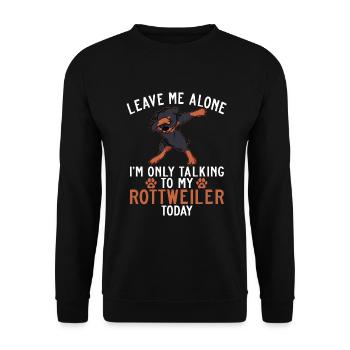 Rottweiler Gifts - Unisex Pullover - Schwarz - Vorne - Alina (178cm) & Michal (187cm)