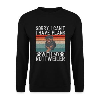 Rottweiler Gifts - Unisex Pullover - Schwarz - Vorne - Alina (178cm) & Michal (187cm)