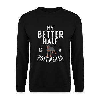 Cadeaux Rottweiler - Sweat-shirt Unisexe - noir - Devant - Alina (178cm) & Michal (187cm)