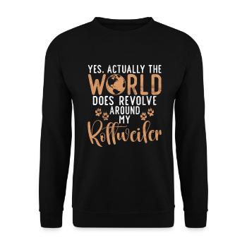 Rottweiler Gifts - Unisex Pullover - Schwarz - Vorne - Alina (178cm) & Michal (187cm)