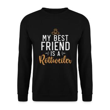 Rottweiler Gifts - Unisex Pullover - Schwarz - Vorne - Alina (178cm) & Michal (187cm)