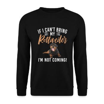 Rottweiler Gifts - Unisex Pullover - Schwarz - Vorne - Alina (178cm) & Michal (187cm)