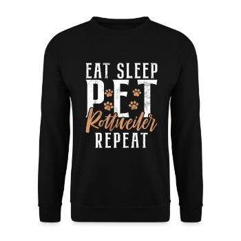 Cadeaux Rottweiler - Sweat-shirt Unisexe - noir - Devant - Alina (178cm) & Michal (187cm)