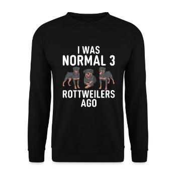Rottweiler Gifts - Unisex Pullover - Schwarz - Vorne - Alina (178cm) & Michal (187cm)
