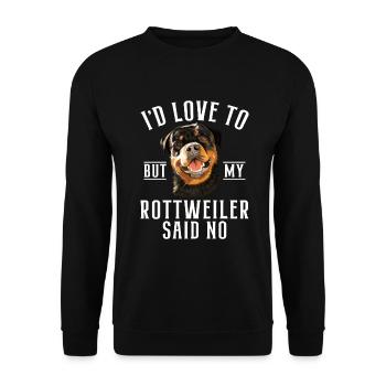Rottweiler Gifts - Unisex Pullover - Schwarz - Vorne - Alina (178cm) & Michal (187cm)