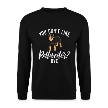 Rottweiler Gifts - Unisex Pullover - Schwarz - Vorne - Alina (178cm) & Michal (187cm)