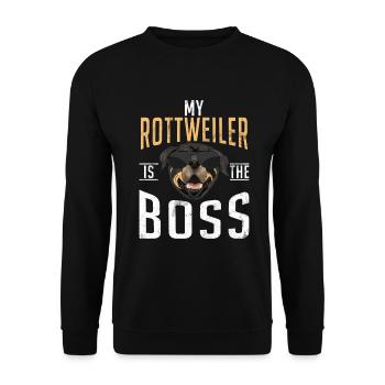 Rottweiler Gifts - Unisex Pullover - Schwarz - Vorne - Alina (178cm) & Michal (187cm)