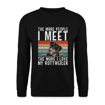 Rottweiler Gifts - Unisex Pullover - Schwarz - Vorne - Alina (178cm) & Michal (187cm)