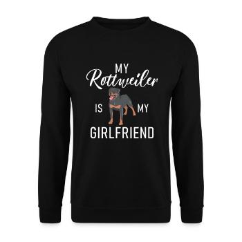 Rottweiler Gifts - Unisex Pullover - Schwarz - Vorne - Alina (178cm) & Michal (187cm)