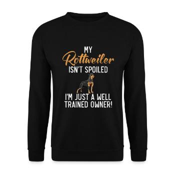 Cadeaux Rottweiler - Sweat-shirt Unisexe - noir - Devant - Alina (178cm) & Michal (187cm)