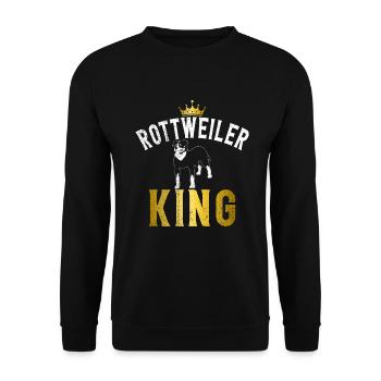 Rottweiler Gifts - Unisex Pullover - Schwarz - Vorne - Alina (178cm) & Michal (187cm)