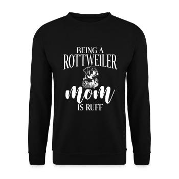 Rottweiler Gifts - Unisex Pullover - Schwarz - Vorne - Alina (178cm) & Michal (187cm)