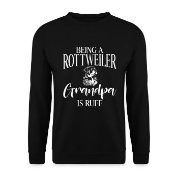Rottweiler Gifts - Unisex Pullover - Schwarz - Vorne - Alina (178cm) & Michal (187cm)