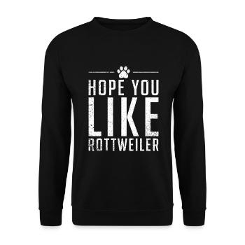 Cadeaux Rottweiler - Sweat-shirt Unisexe - noir - Devant - Alina (178cm) & Michal (187cm)