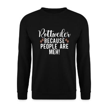 Rottweiler Gifts - Unisex Pullover - Schwarz - Vorne - Alina (178cm) & Michal (187cm)