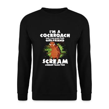 Kakerlake - Unisex Pullover - Schwarz - Vorne - Alina (178cm) & Michal (187cm)