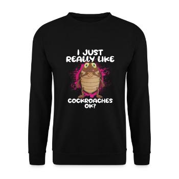 Cockroach - Unisex Sweatshirt - black - Front - Alina (178cm) & Michal (187cm)