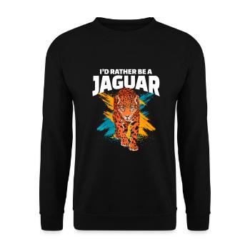 Jaguar - Sweat-shirt Unisexe - noir - Devant - Alina (178cm) & Michal (187cm)