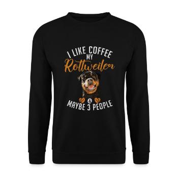 Rottweiler Gifts - Unisex Pullover - Schwarz - Vorne - Alina (178cm) & Michal (187cm)