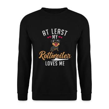 Cadeaux Rottweiler - Sweat-shirt Unisexe - noir - Devant - Alina (178cm) & Michal (187cm)