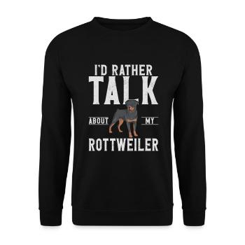 Cadeaux Rottweiler - Sweat-shirt Unisexe - noir - Devant - Alina (178cm) & Michal (187cm)