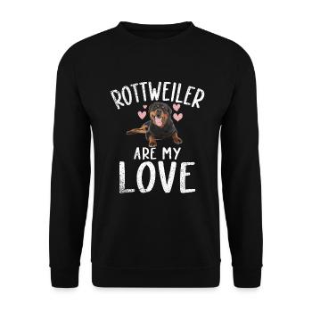 Cadeaux Rottweiler - Sweat-shirt Unisexe - noir - Devant - Alina (178cm) & Michal (187cm)