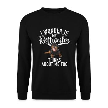 Cadeaux Rottweiler - Sweat-shirt Unisexe - noir - Devant - Alina (178cm) & Michal (187cm)