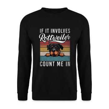 Rottweiler Gifts - Unisex Pullover - Schwarz - Vorne - Alina (178cm) & Michal (187cm)