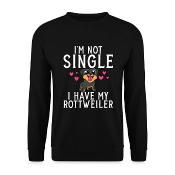 Rottweiler Gifts - Unisex Pullover - Schwarz - Vorne - Alina (178cm) & Michal (187cm)