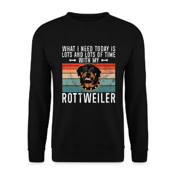 Rottweiler Gifts - Unisex Pullover - Schwarz - Vorne - Alina (178cm) & Michal (187cm)